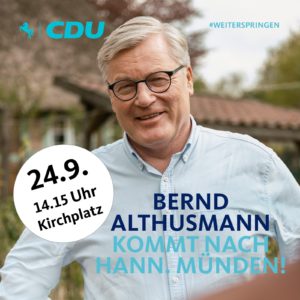 Bernd Althusmann kommt nach Hann. Münden